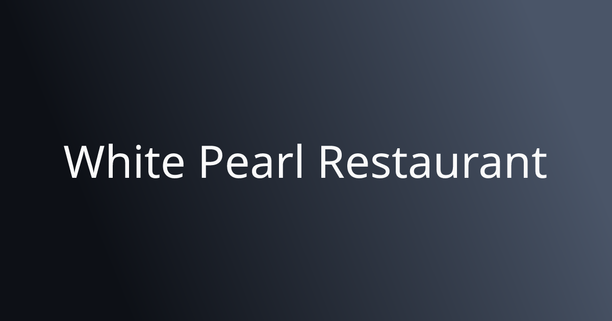 White Pearl Restaurant Best asian in Elgin, IL Order Online